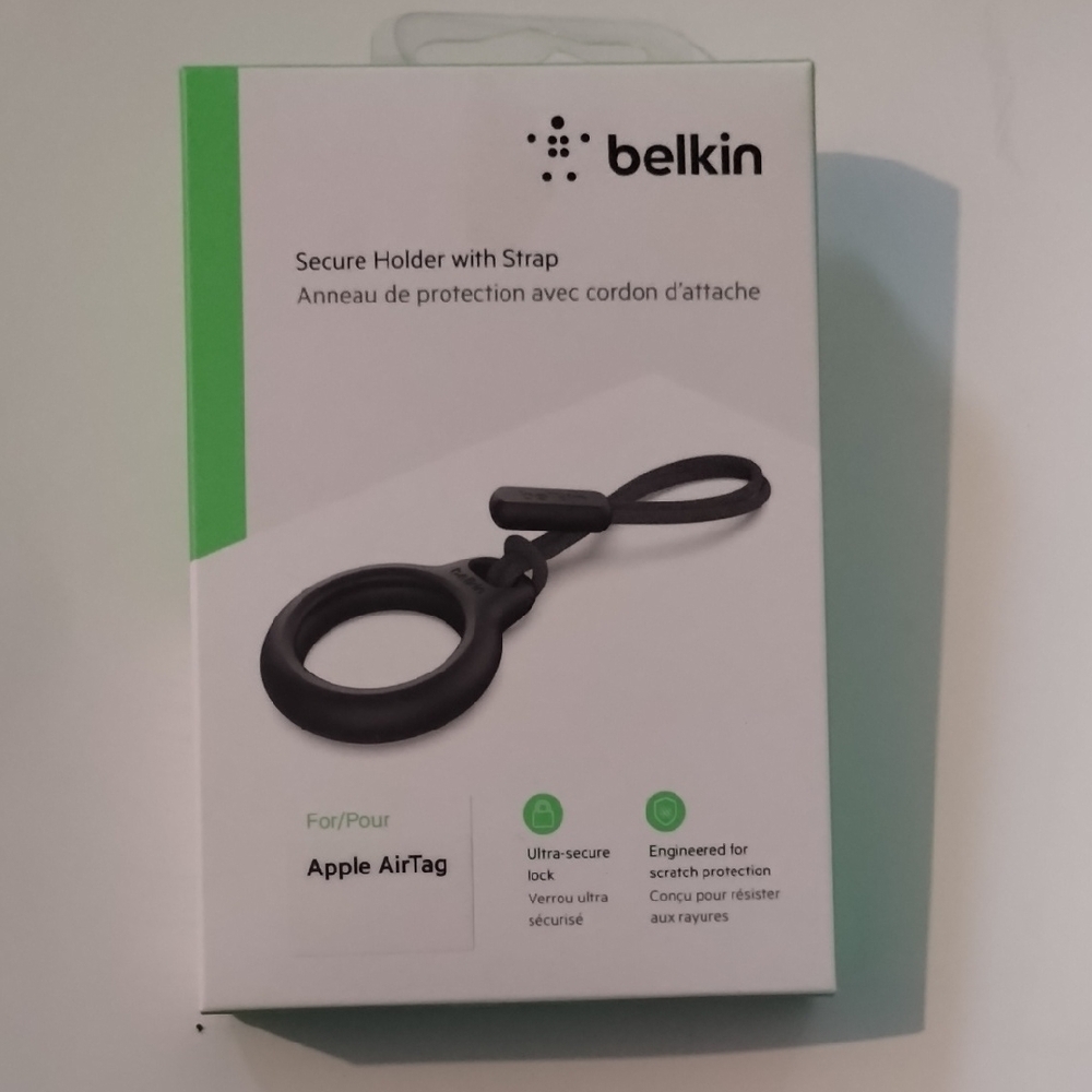 Belkin Secure Holder with Strap for Apple AirTag - Black 3/$11